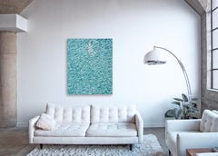 H2O V - extra large format photograph of sun reflections on pool water surface