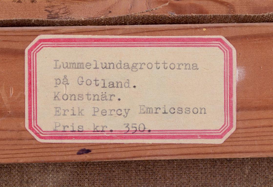 Erik Percy Emricsson. Óleo sobre lienzo. Cuevas de Lummelunda. Composición abstracta. Lienzo en venta