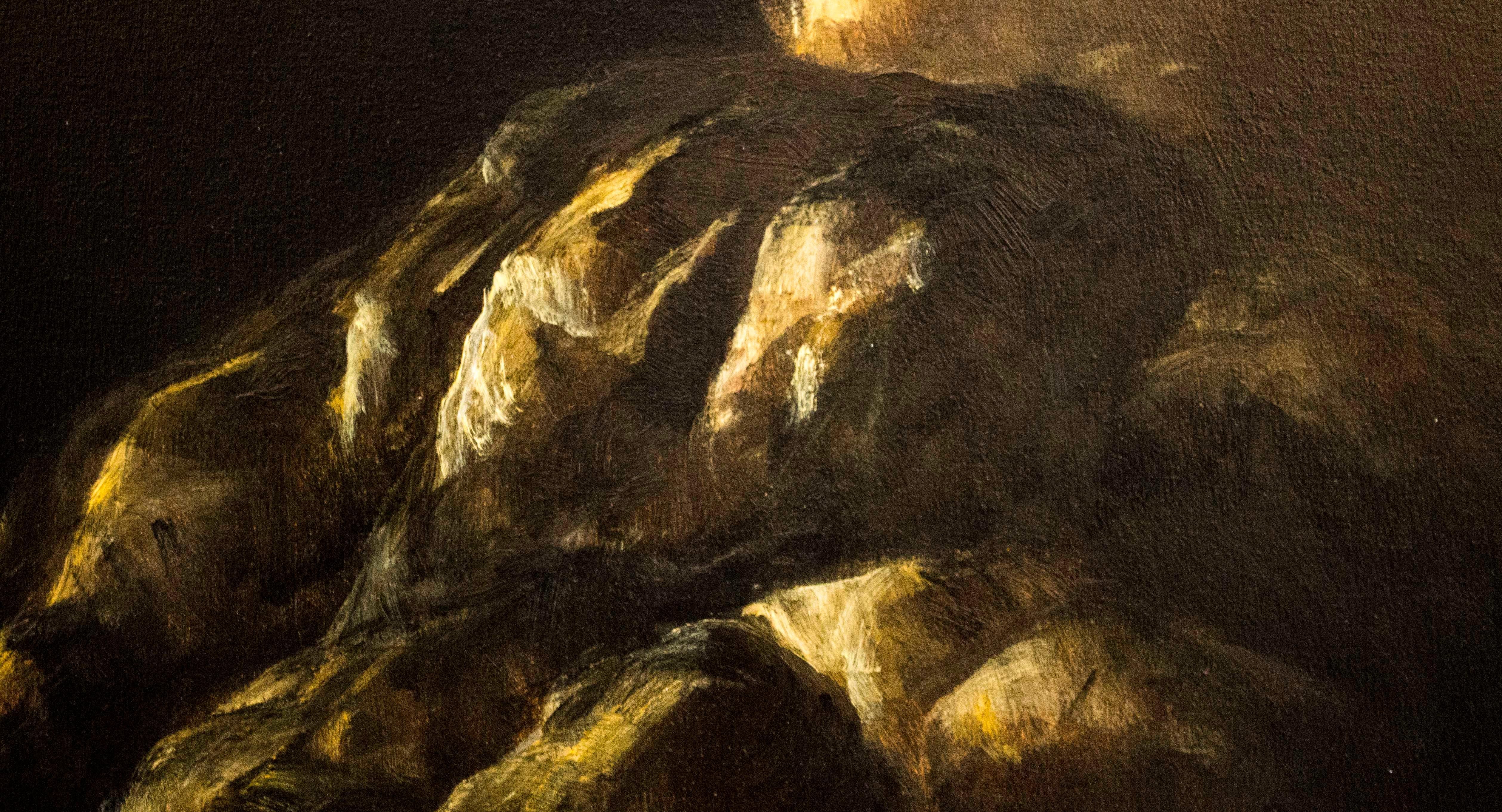 Xlotl en la caverna - Conceptuel Painting par Eric Perez