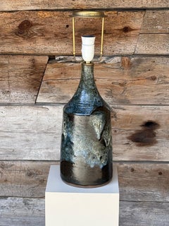 Erik Pløen Signed Stoneware Table Lamp, Norway, 1960s