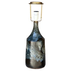Erik Pløen Signed Stoneware Table Lamp, Norway, 1960s