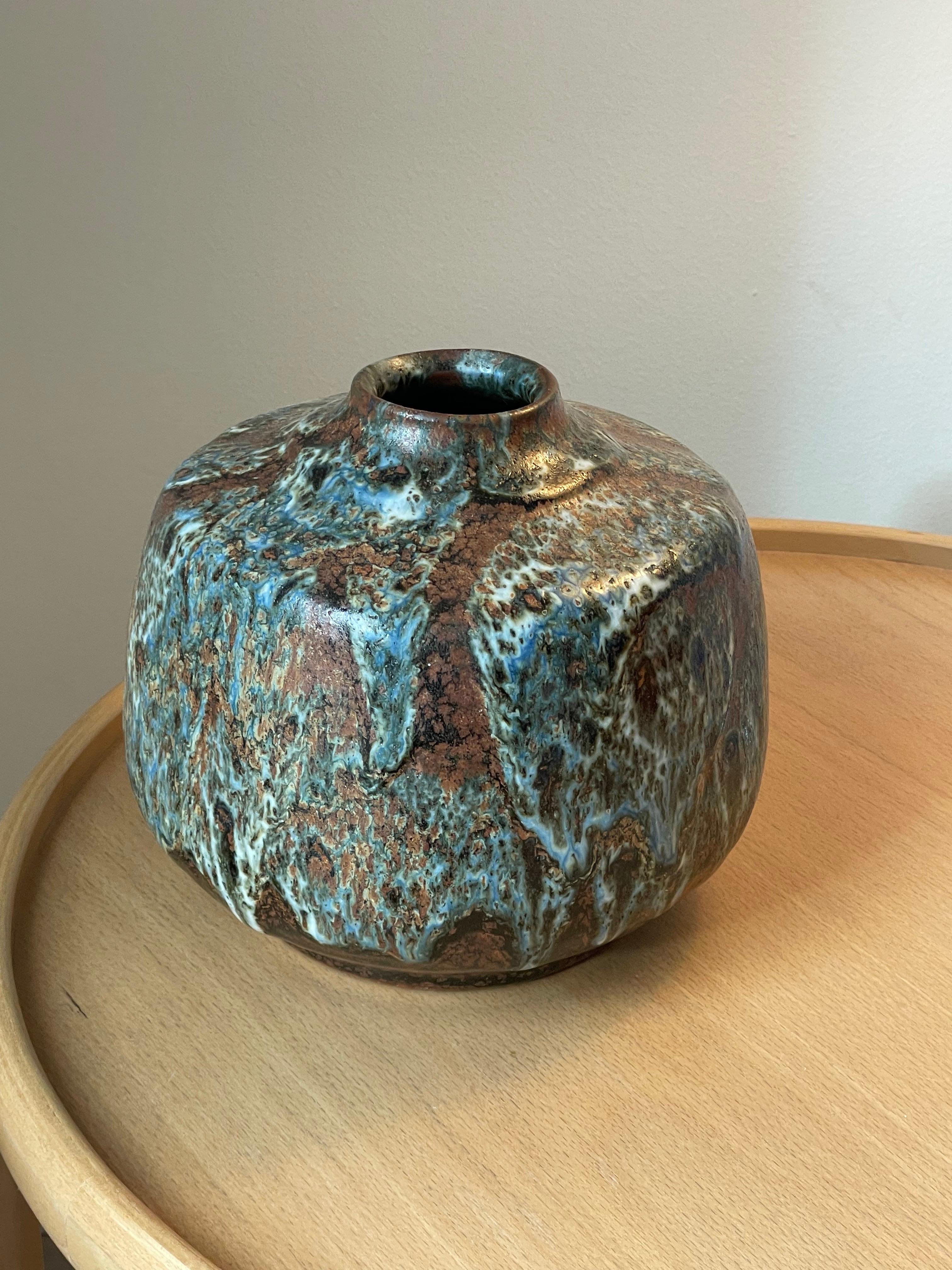 Norwegian Unique Midcentury -  Modern Ceramic Vase, Erik Pløen, Norway 1960s  For Sale