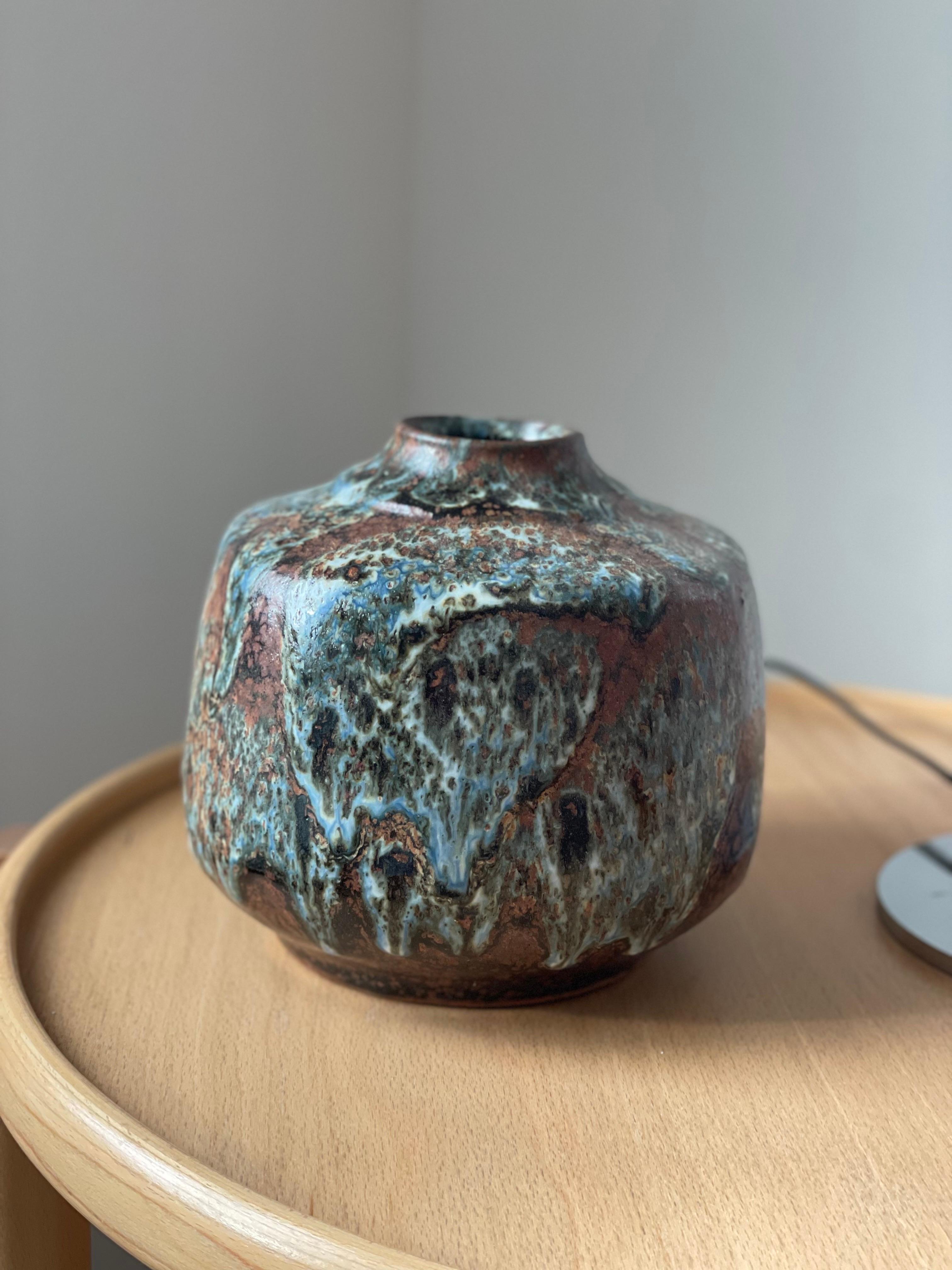 Unique Midcentury -  Modern Ceramic Vase, Erik Pløen, Norway 1960s  For Sale 2