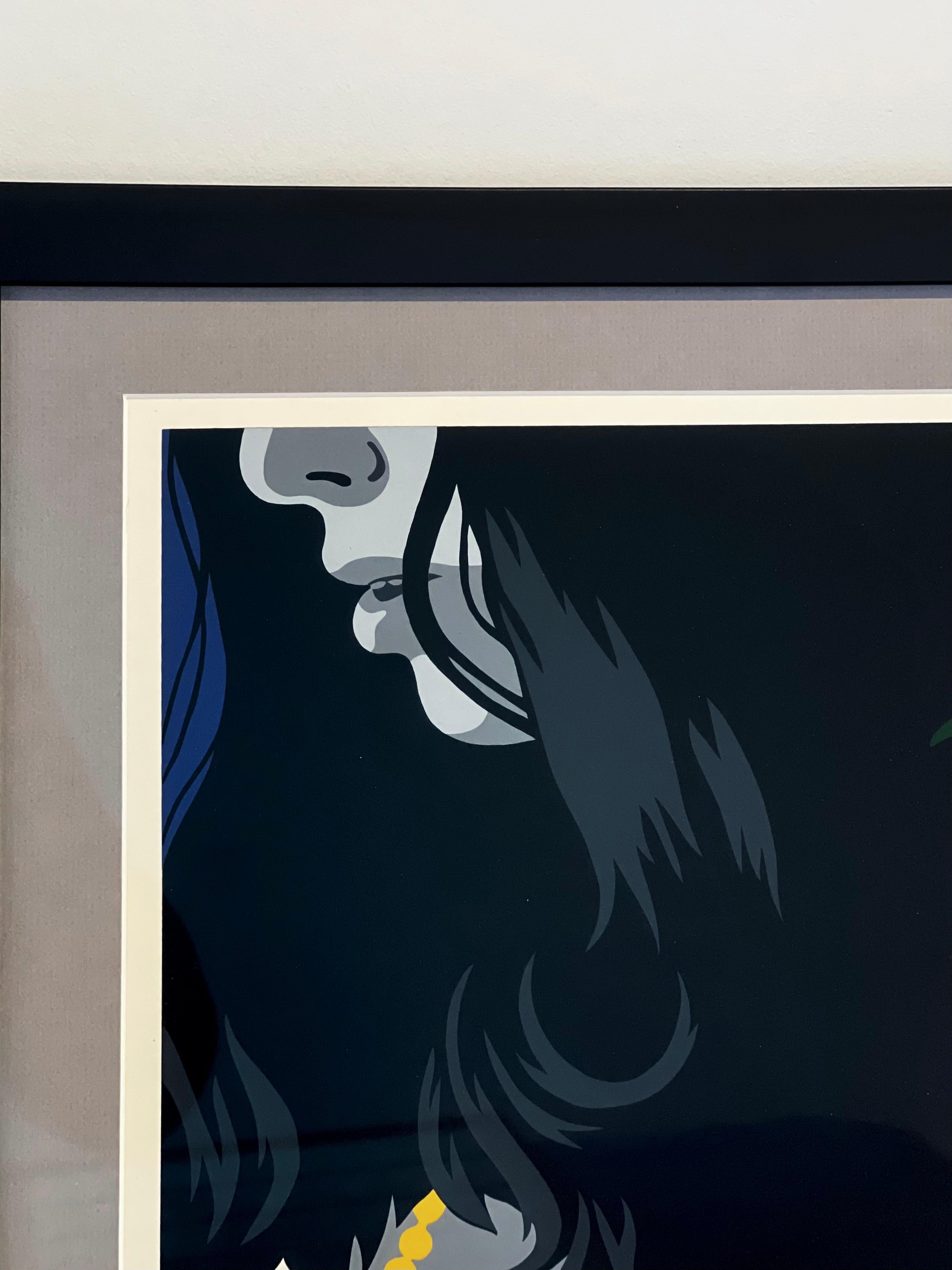 Wood Erik Rasmussen Composition Lithograph, Denmark 1983 For Sale