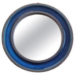 Miroir rond en céramique Erik Reiff pour Knabstrup, Danemark