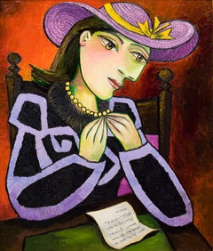 Cubist Woman Reading Letter