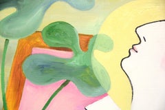 Picasso Inspired Cubist Woman with Guitar