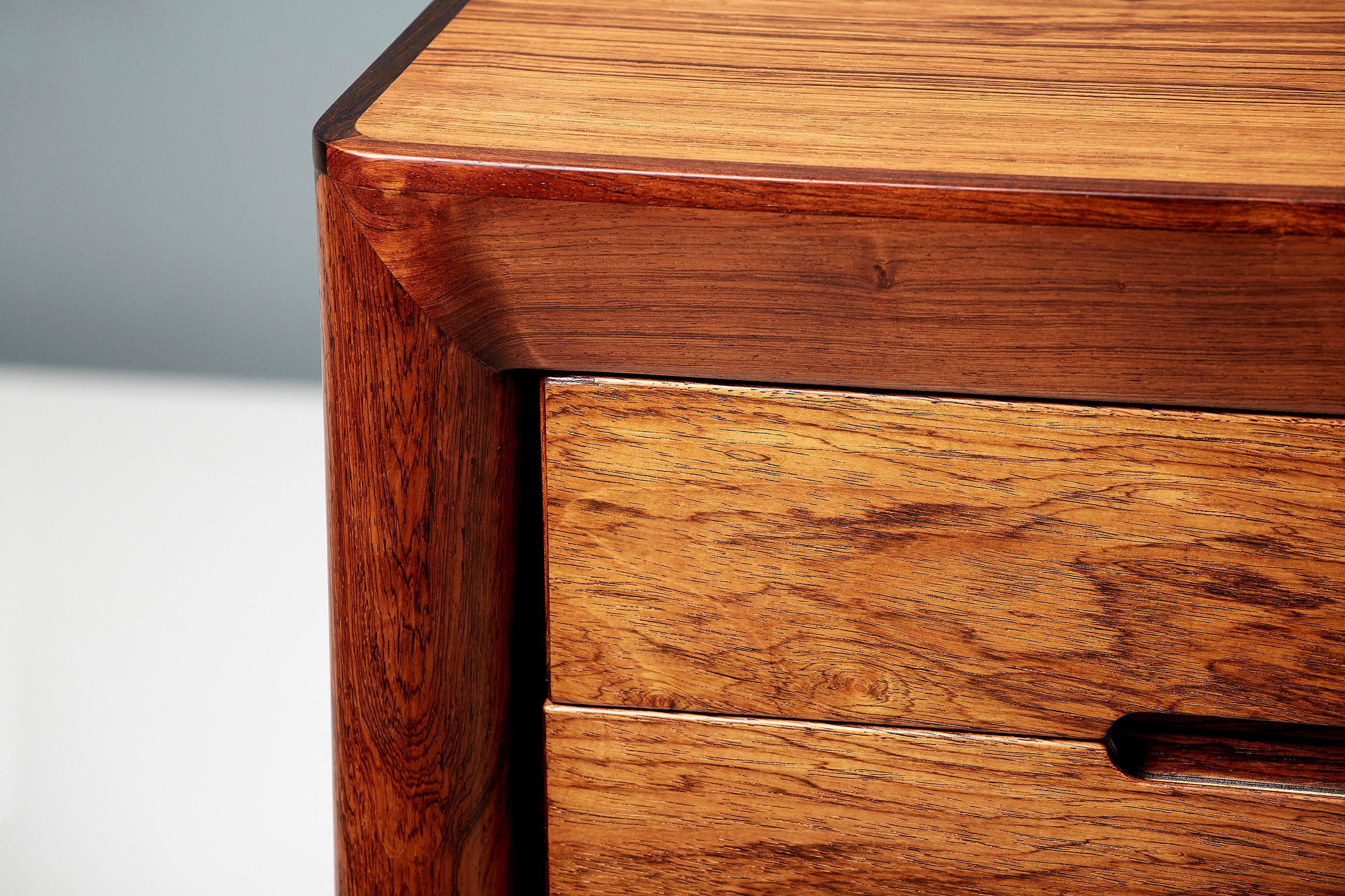 Danish Erik Riisager Hansen Rosewood Writing Desk, circa 1950s