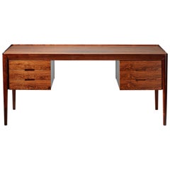 Erik Riisager Hansen Rosewood Writing Desk, circa 1950s