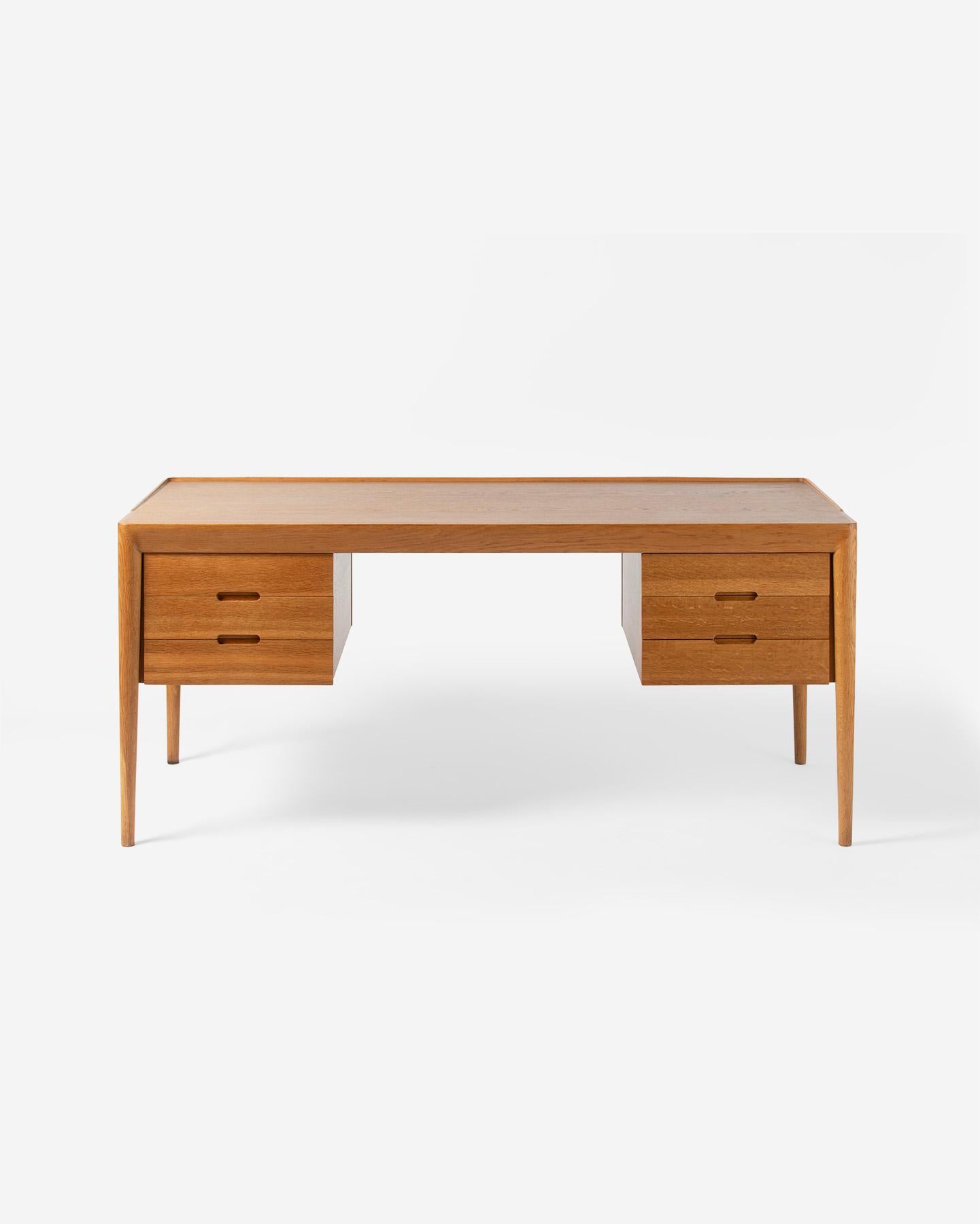 Danish Erik Risager Hansen Oak Writing Desk, c1950s For Sale