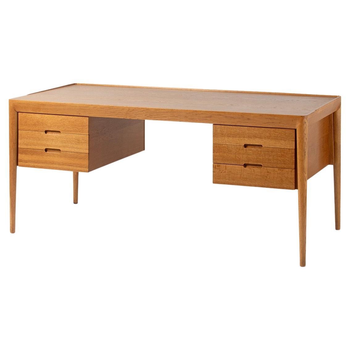 Erik Risager Hansen Oak Writing Desk, c1950s For Sale