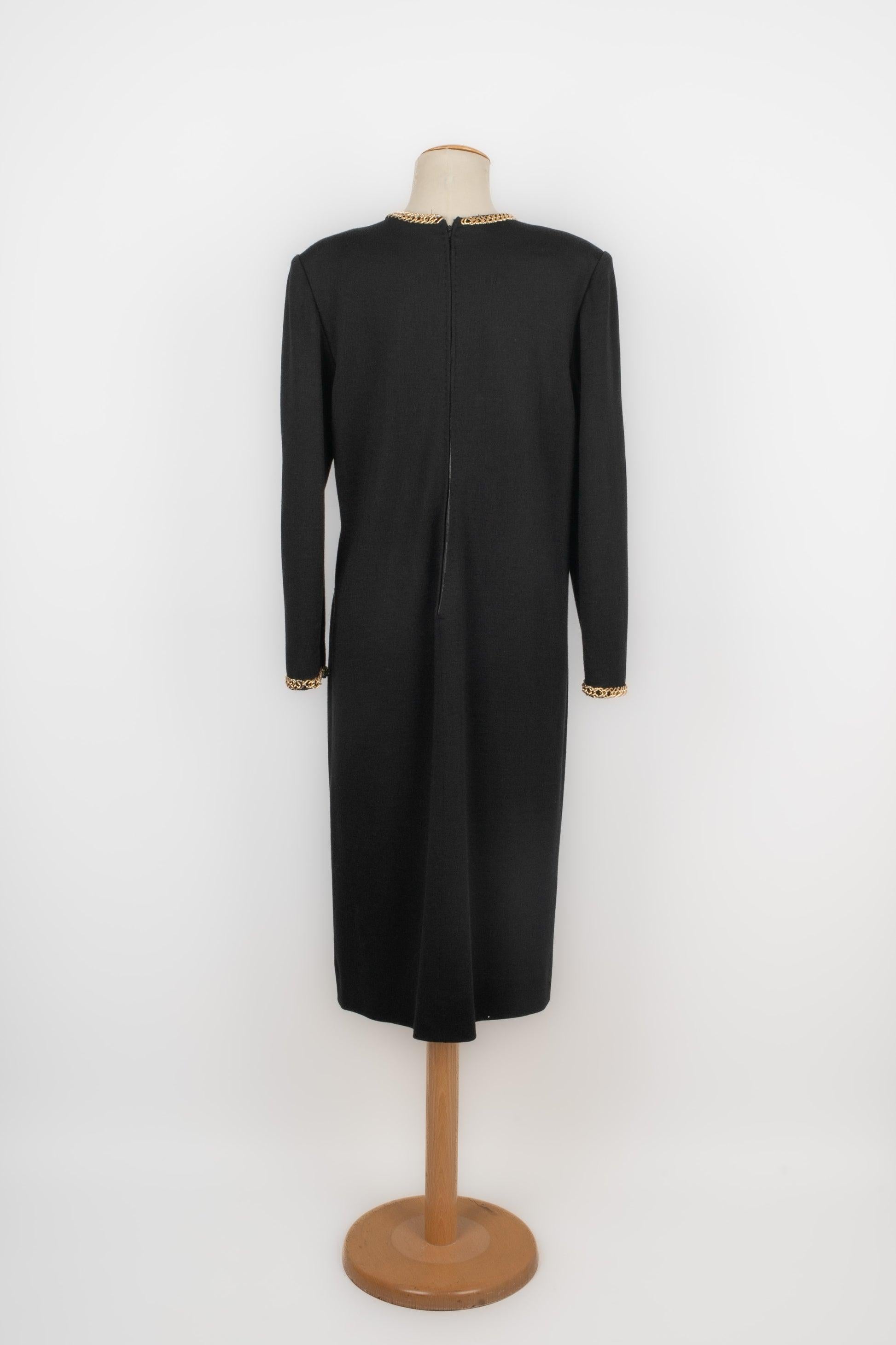 Erik Schaix Vestido vintage de punto negro Negro en venta