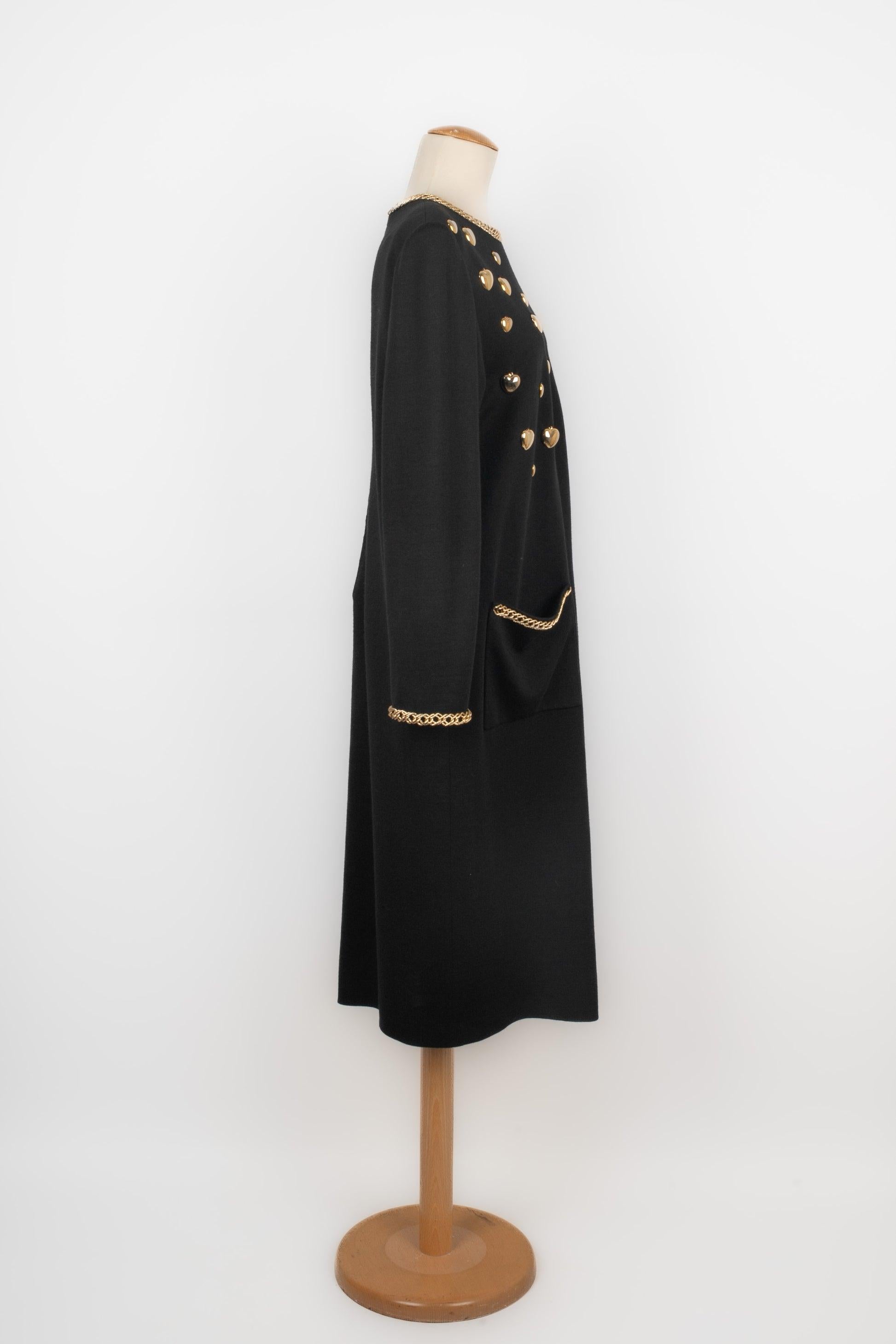 Erik Schaix Vestido vintage de punto negro en Excelente estado para la venta en SAINT-OUEN-SUR-SEINE, FR