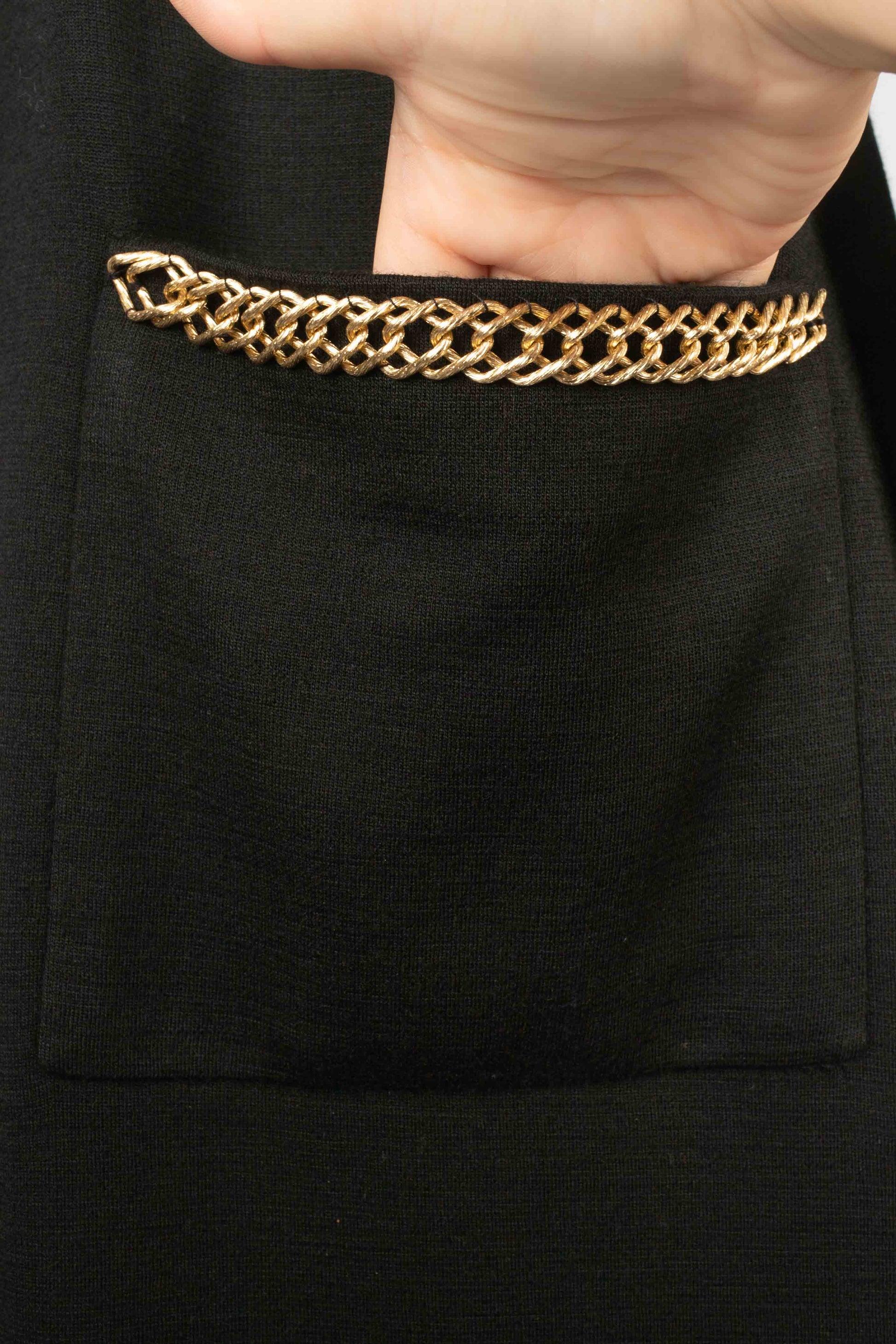 Erik Schaix Vestido vintage de punto negro en venta 2