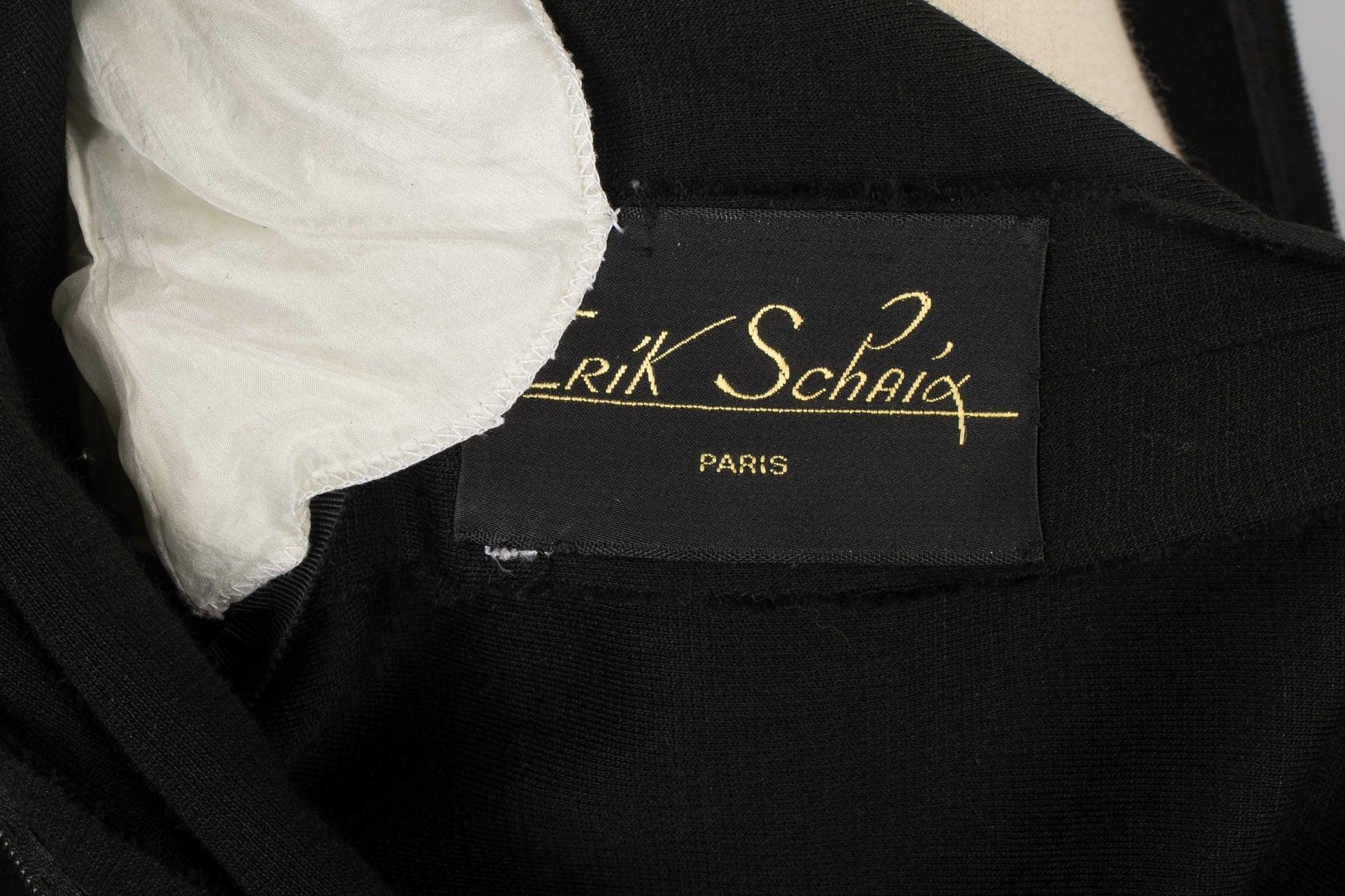 Erik Schaix Vestido vintage de punto negro en venta 3