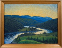 River Landscape in Northern Sweden, 1924, Oil on Canvas, 64x82 cm