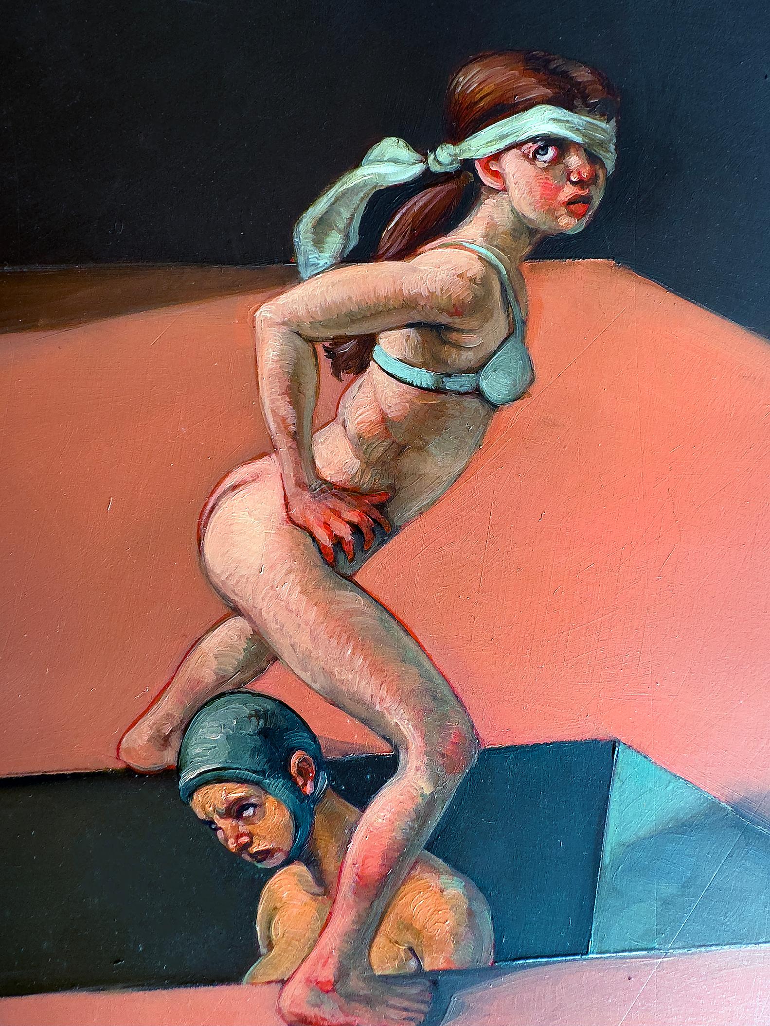 Grotesque Nude Figures in Battle -  like Hieronymus Bosch For Sale 5