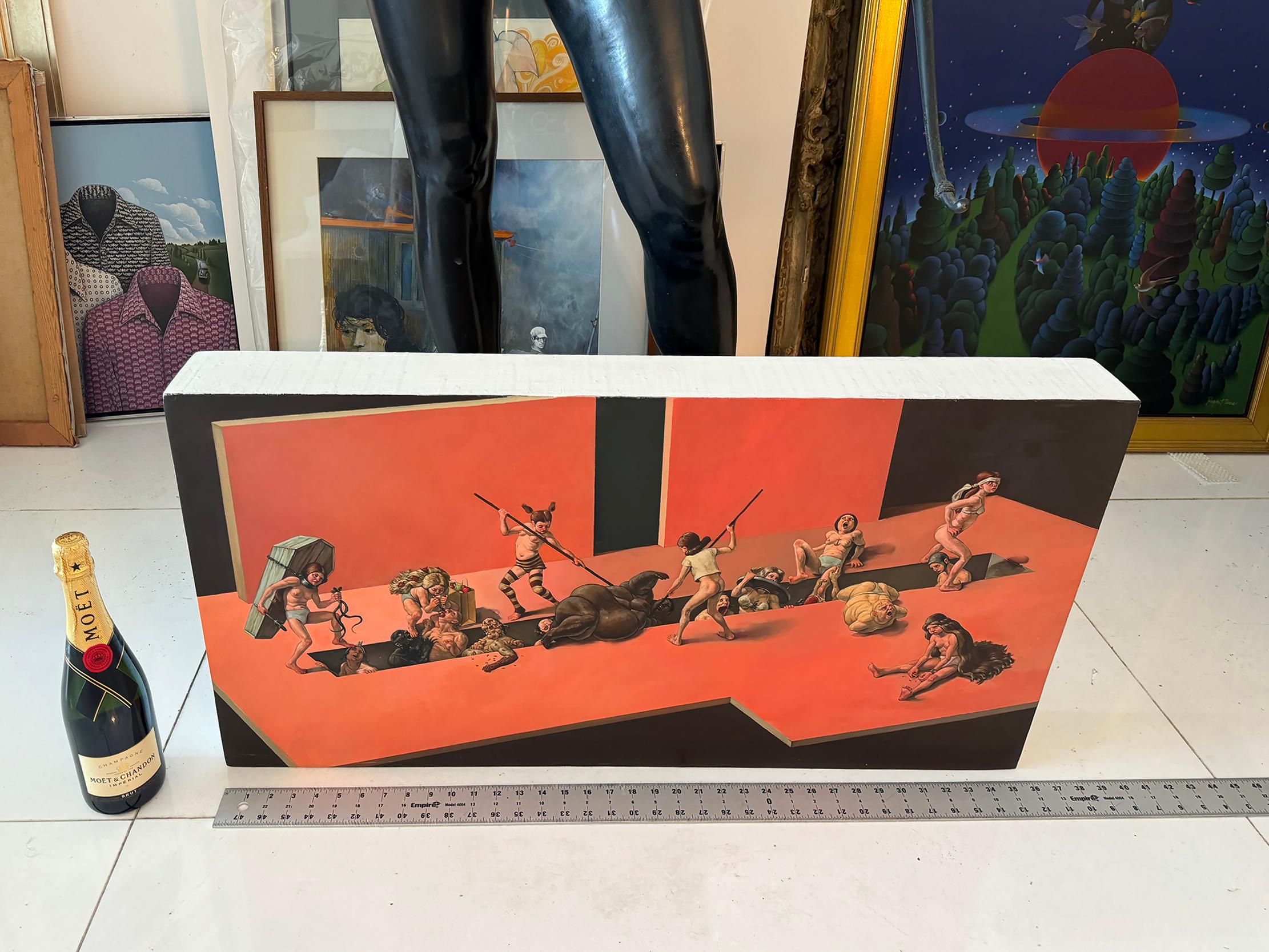 Grotesque Nude Figures in Battle -  like Hieronymus Bosch For Sale 3