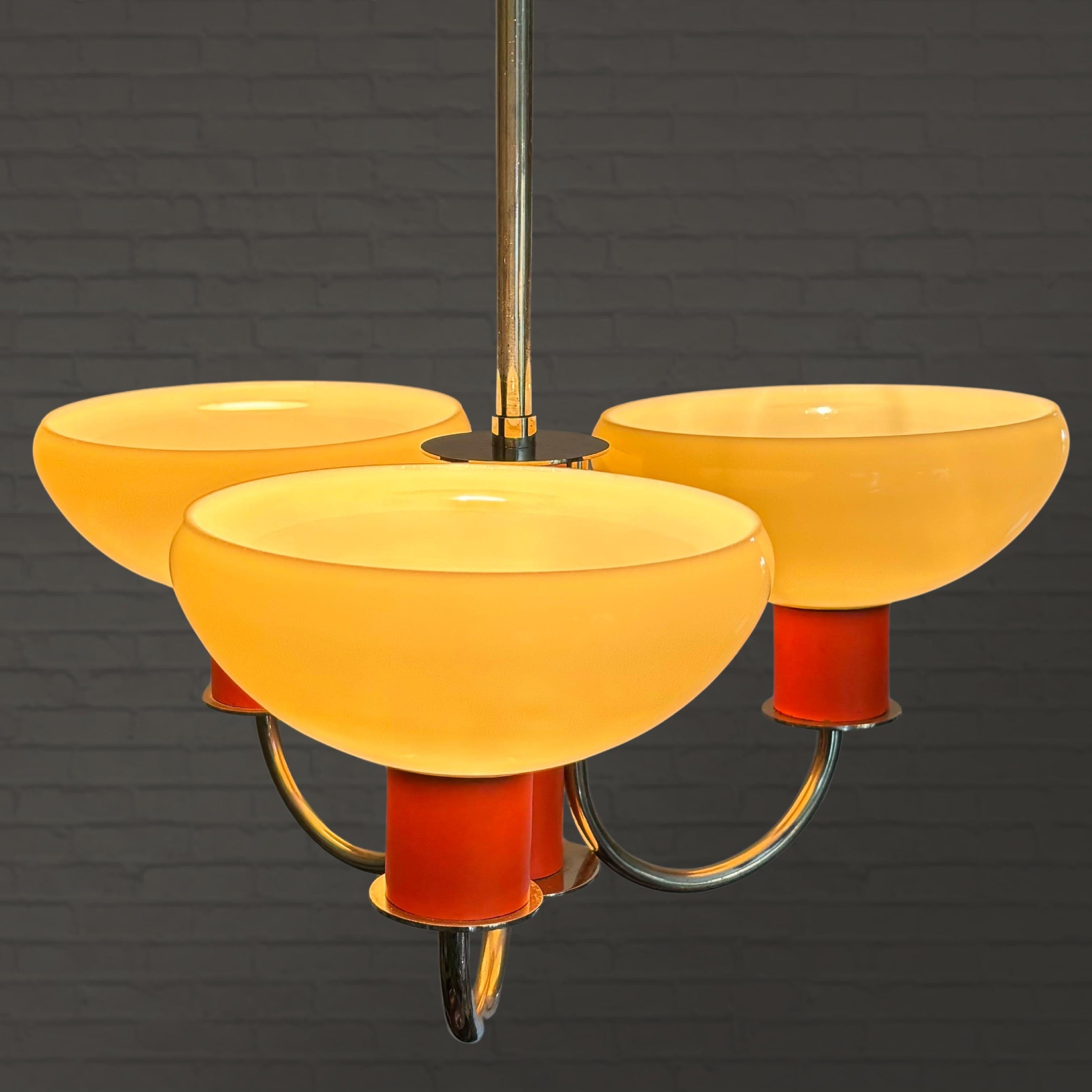 Mid-20th Century Erik Tidstrand for Nordiska Kompaniet, chandelier pendant lamp, Sweden, 1930s For Sale