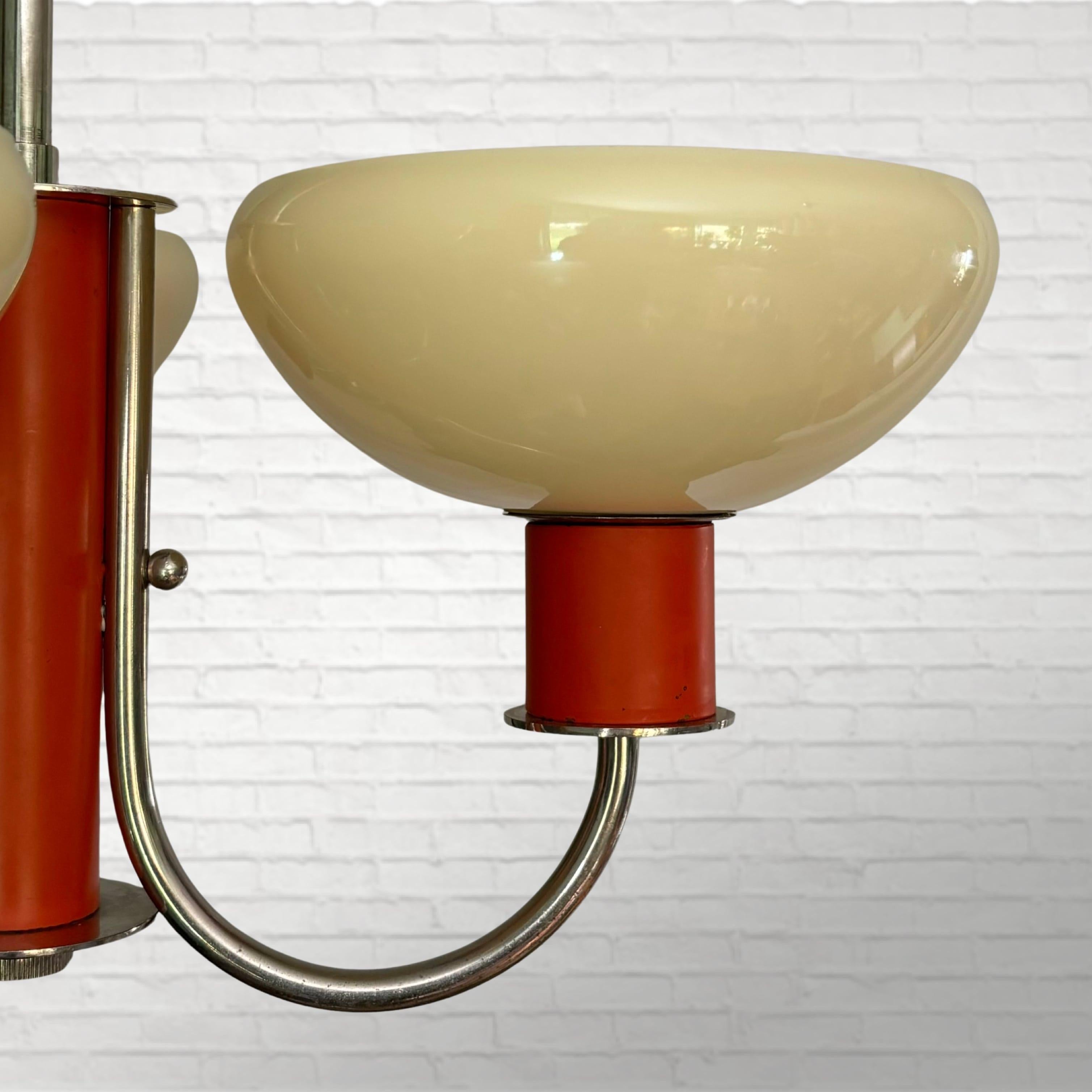 Brass Erik Tidstrand for Nordiska Kompaniet, chandelier pendant lamp, Sweden, 1930s For Sale