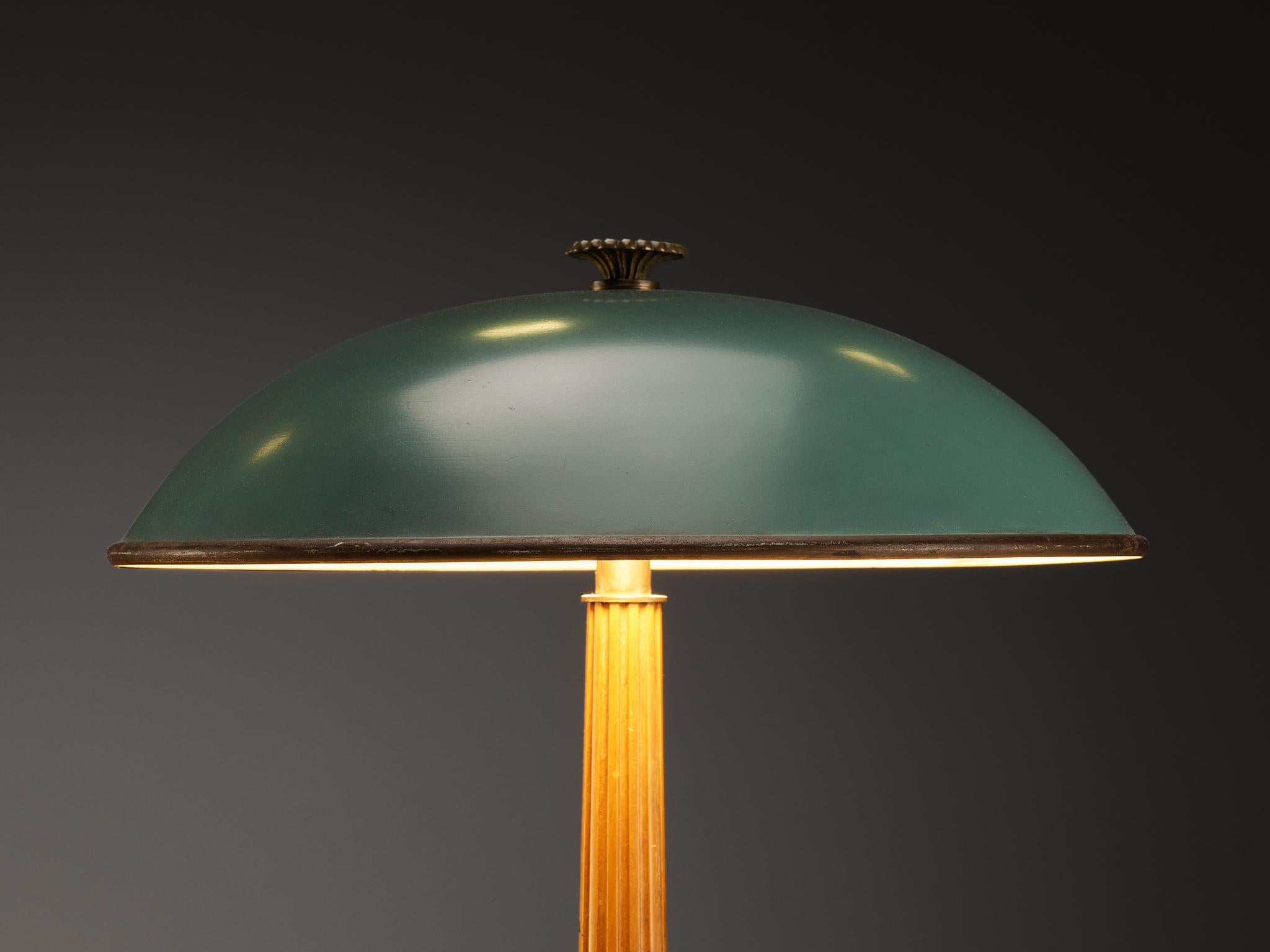 Erik Tidstrand para Nordiska Kompaniet Lámpara de escritorio con pantalla verde Escandinavo moderno en venta