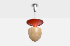 Erik Tidstrand, Pendant Light, Nickel, Metal, Glass, Sweden, 1930s