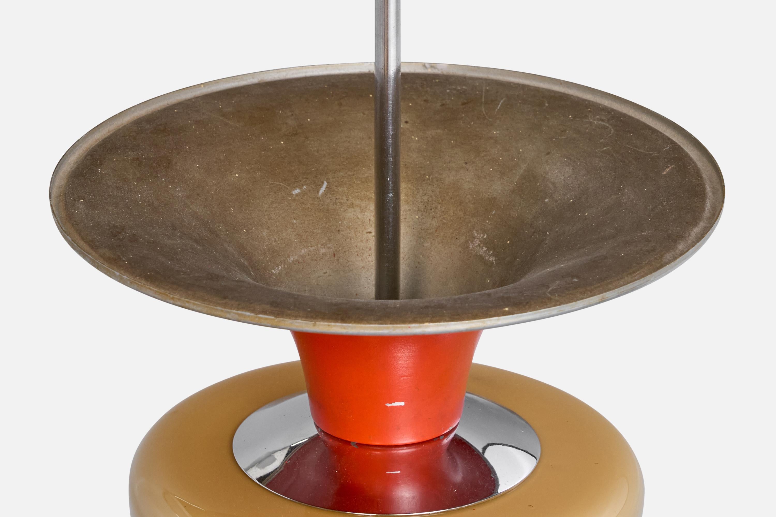 Erik Tidstrand, Lampada a sospensione, nichel, metallo, vetro, Svezia, anni '30 in vendita 2
