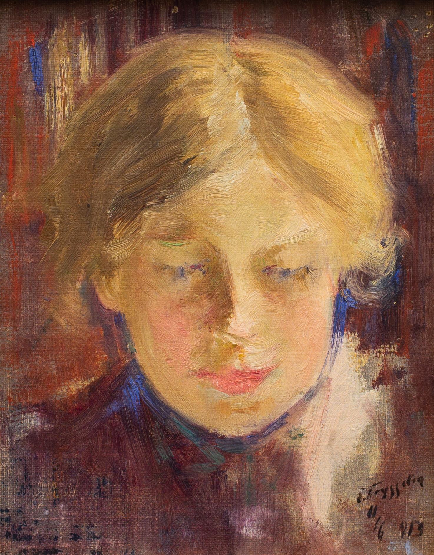 A Portrait from 1913 by Swedish Artist Erik Tryggelin, Made in Paris 1
