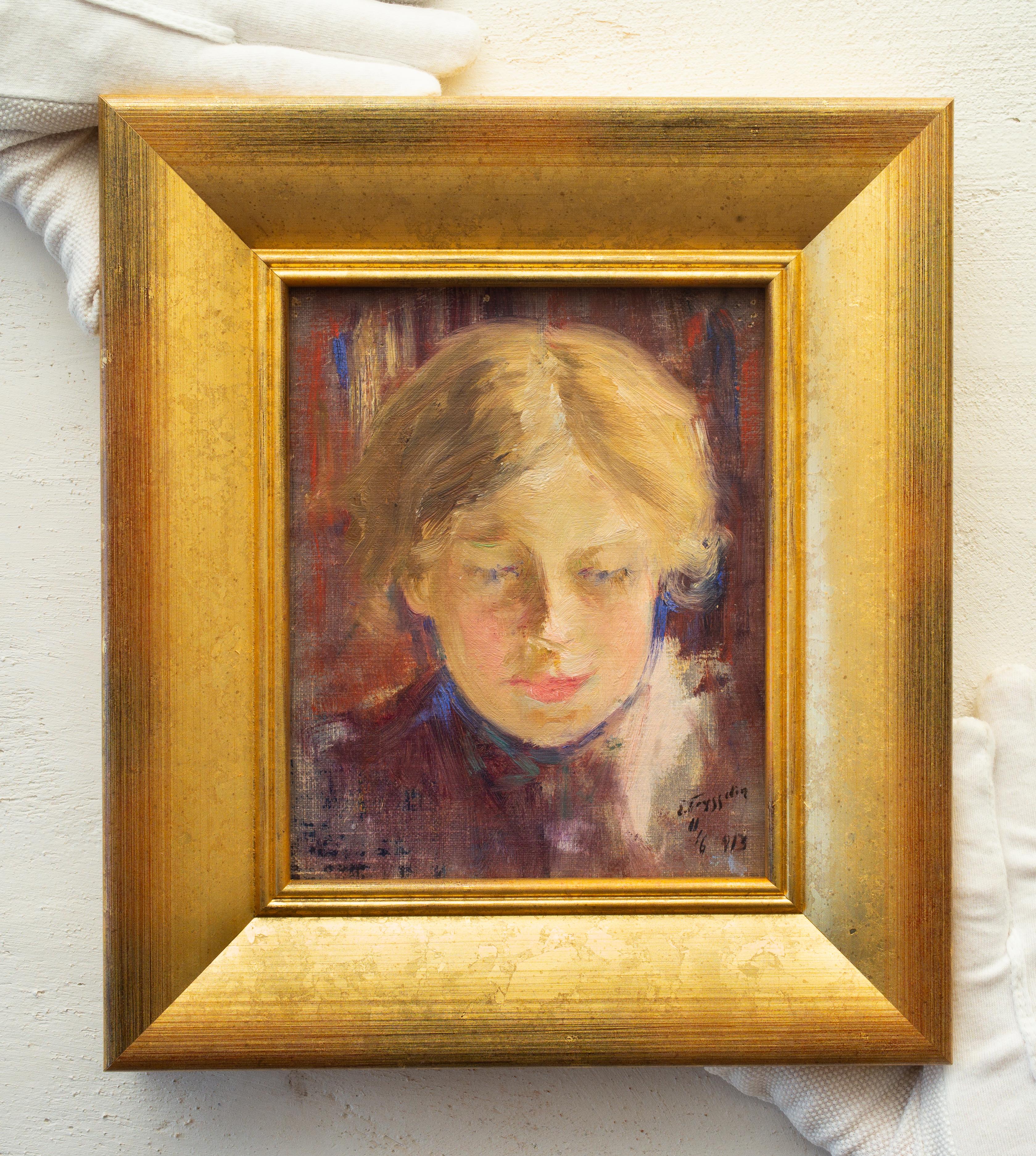 A Portrait from 1913 by Swedish Artist Erik Tryggelin, Made in Paris 2