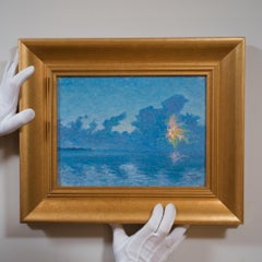 Impressionist Landscape - Sunlight Breaking Through Clouds over Lake Vättern