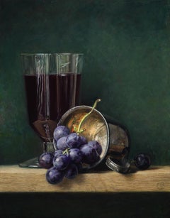Grape Triangle - 21st Century Contemporary Realistic Still life Painting