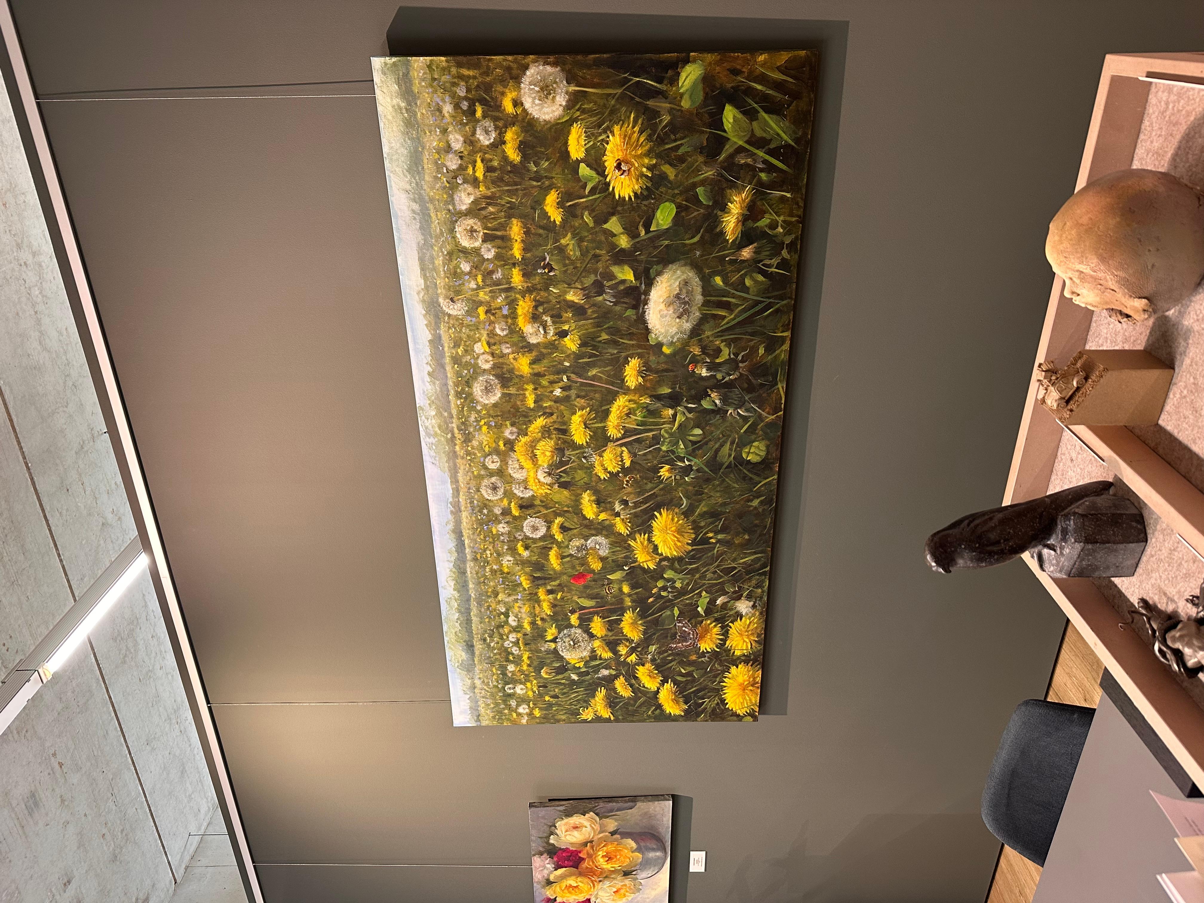 Blooming - Contemporain du 21e siècle  Peinture de paysage hollandaise d'un champ de fleurs en vente 1