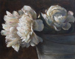 Contrast- 21e siècle Contemporary Still-life Flower painting (Nature morte contemporaine)