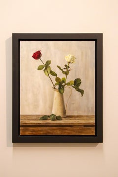 Two of a Kind - Pittura a olio contemporanea del XXI secolo con natura morta