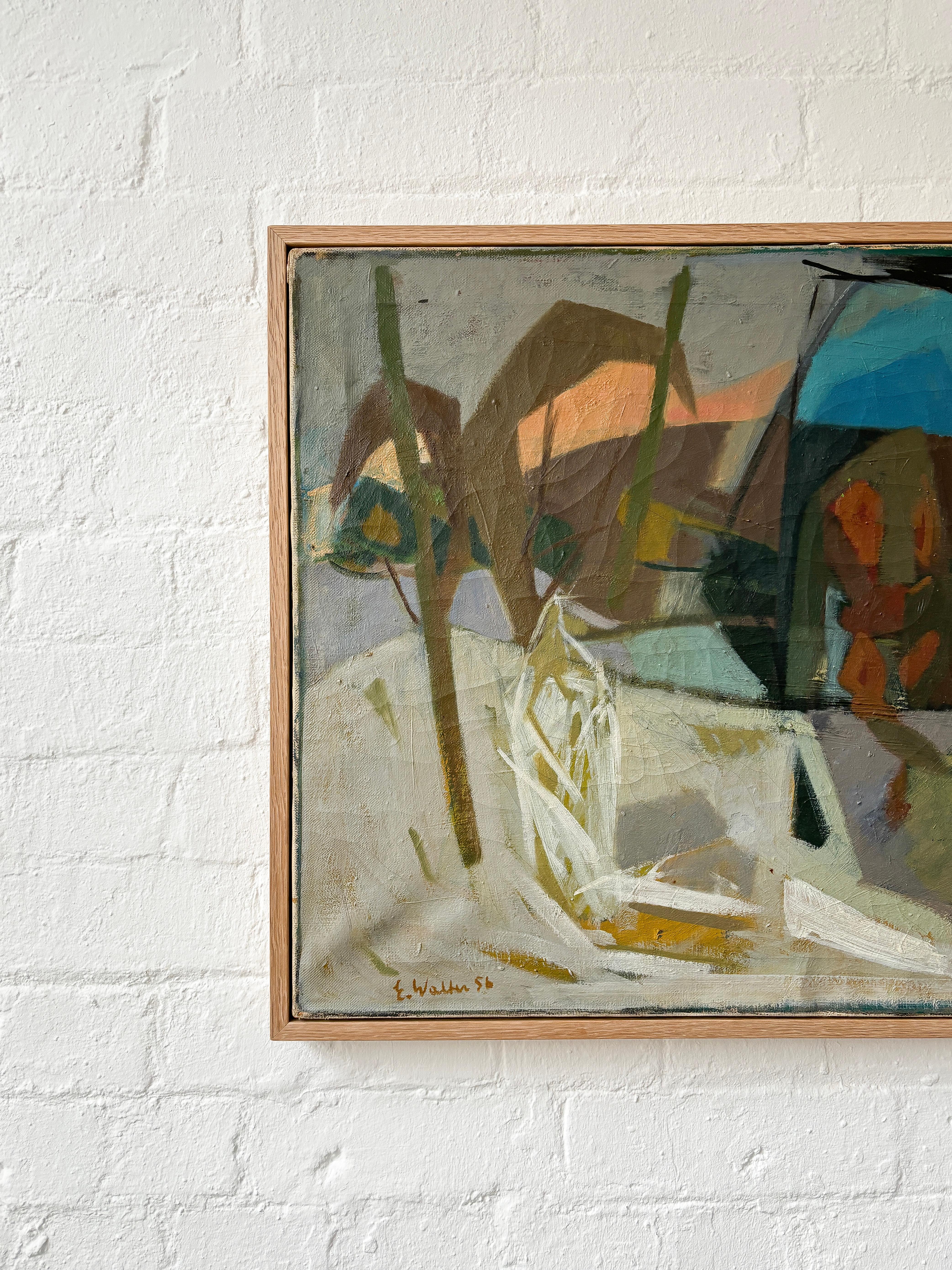 Huile sur toile, Hiver dans la forêt, Erik Walter Persson, 1956 en vente 3