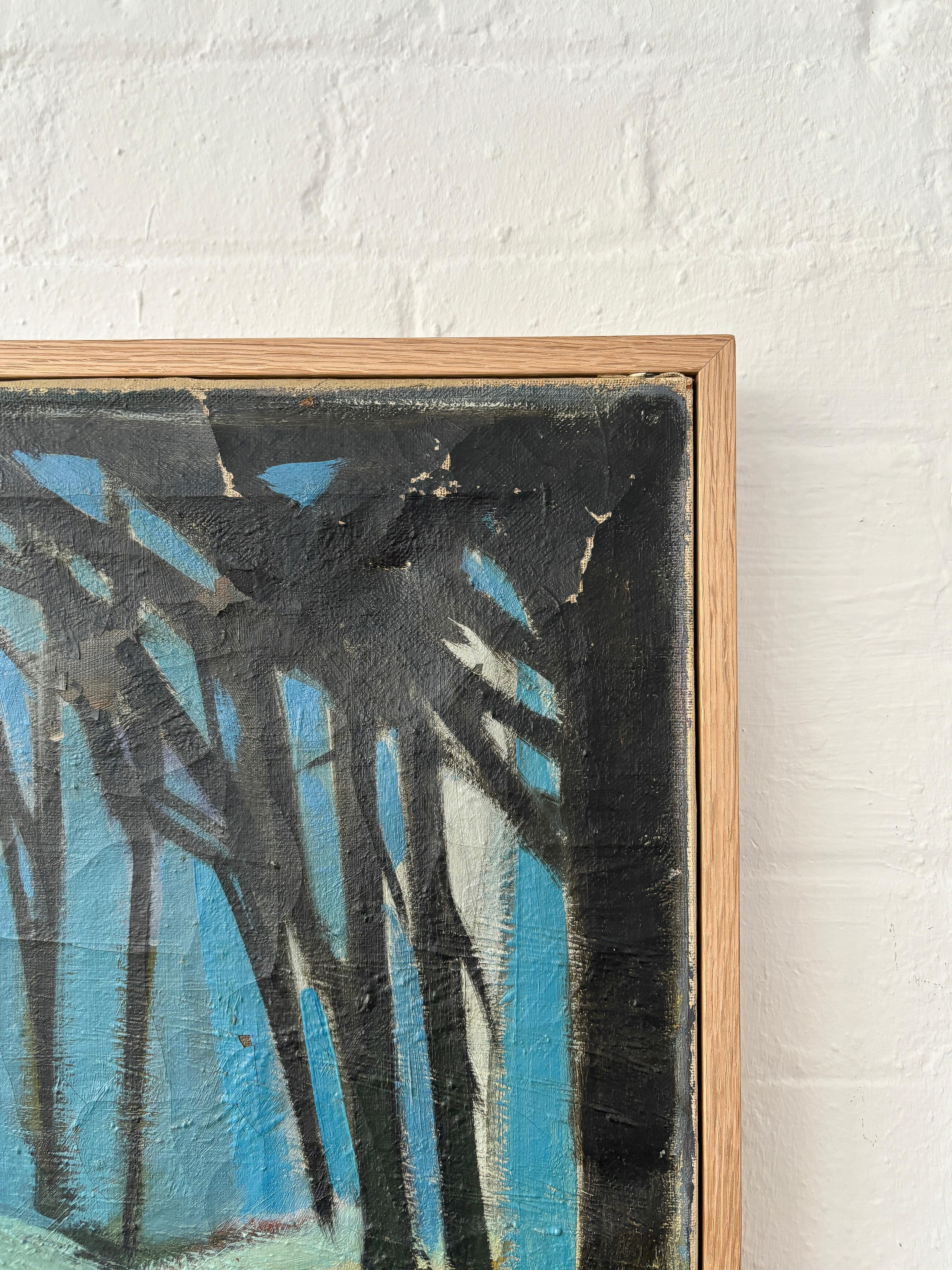 Huile sur toile, Hiver dans la forêt, Erik Walter Persson, 1956 en vente 5