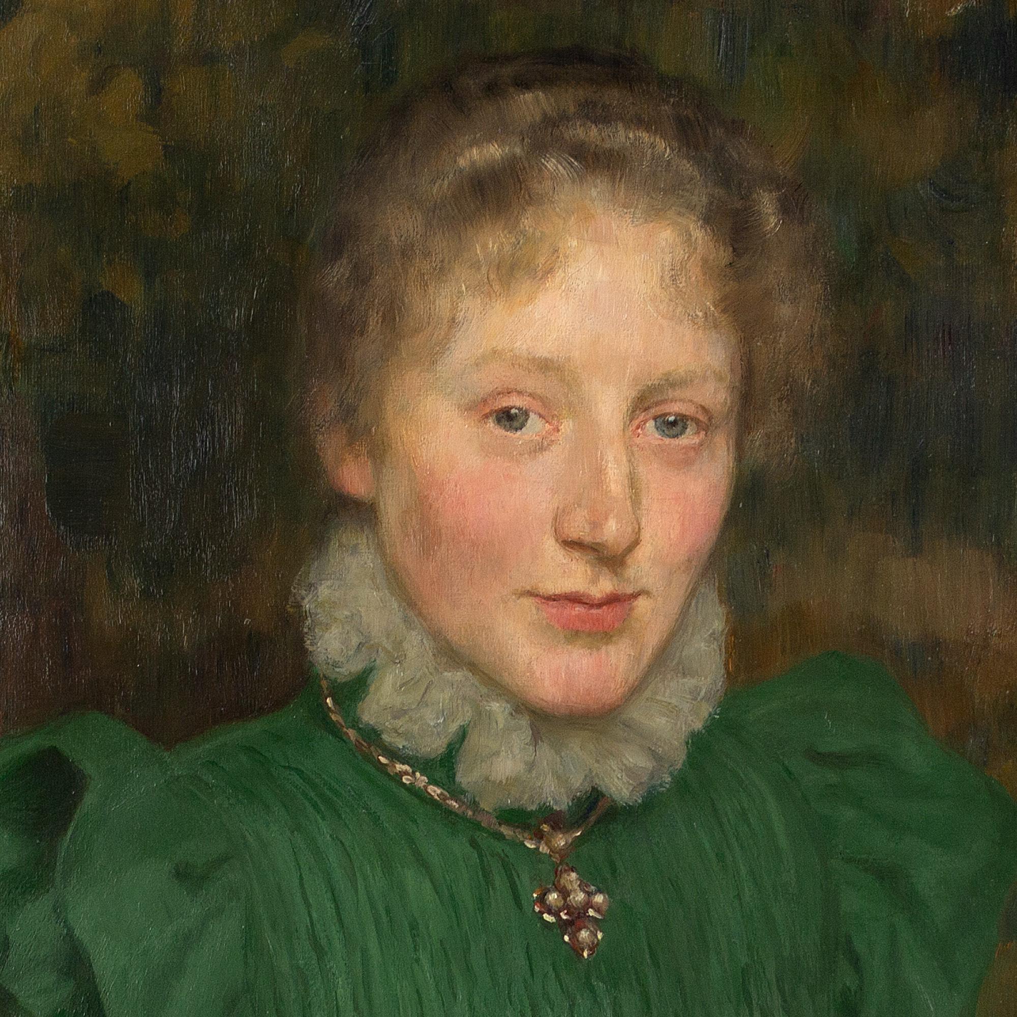 Erik Werenskiold, Portrait Of Ingeborg Motzfeldt Løchen, Oil Painting 2