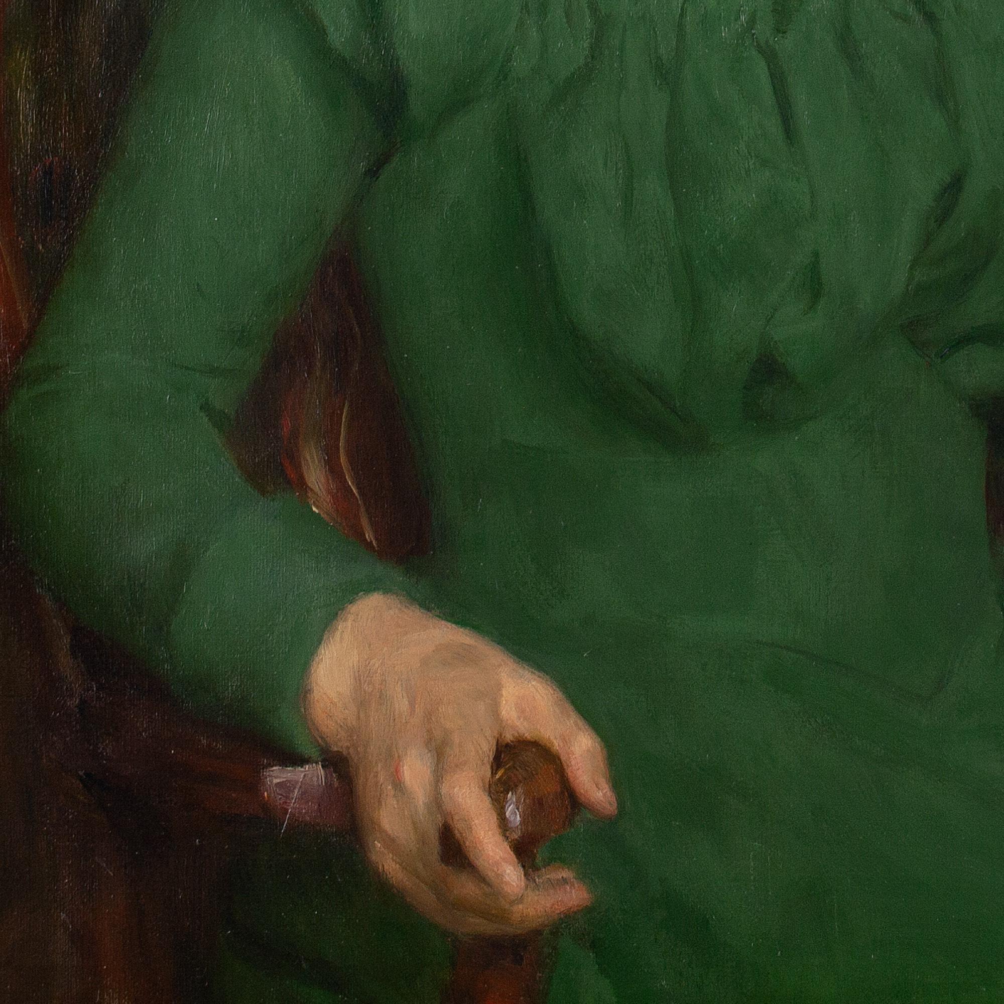 Erik Werenskiold, Portrait Of Ingeborg Motzfeldt Løchen, Oil Painting 3