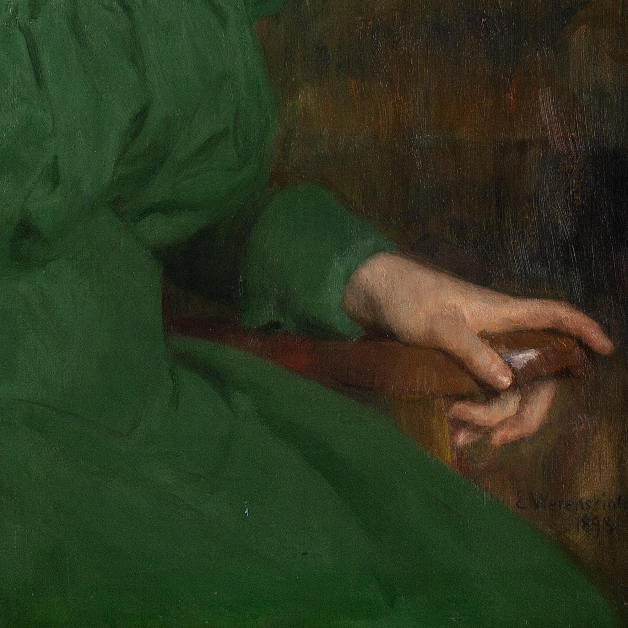 Erik Werenskiold, Portrait Of Ingeborg Motzfeldt Løchen, Oil Painting 4
