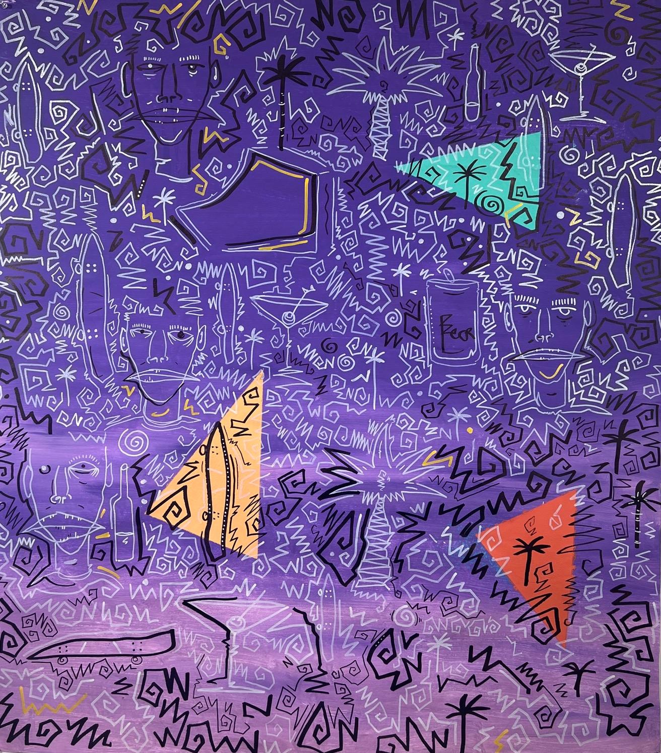 "Ohne Titel" Abstrakte Acrylmalerei auf Leinwand 44" x 39" Zoll von Erik White

Lose Leinwand. Die Schiffe sind gerollt. 