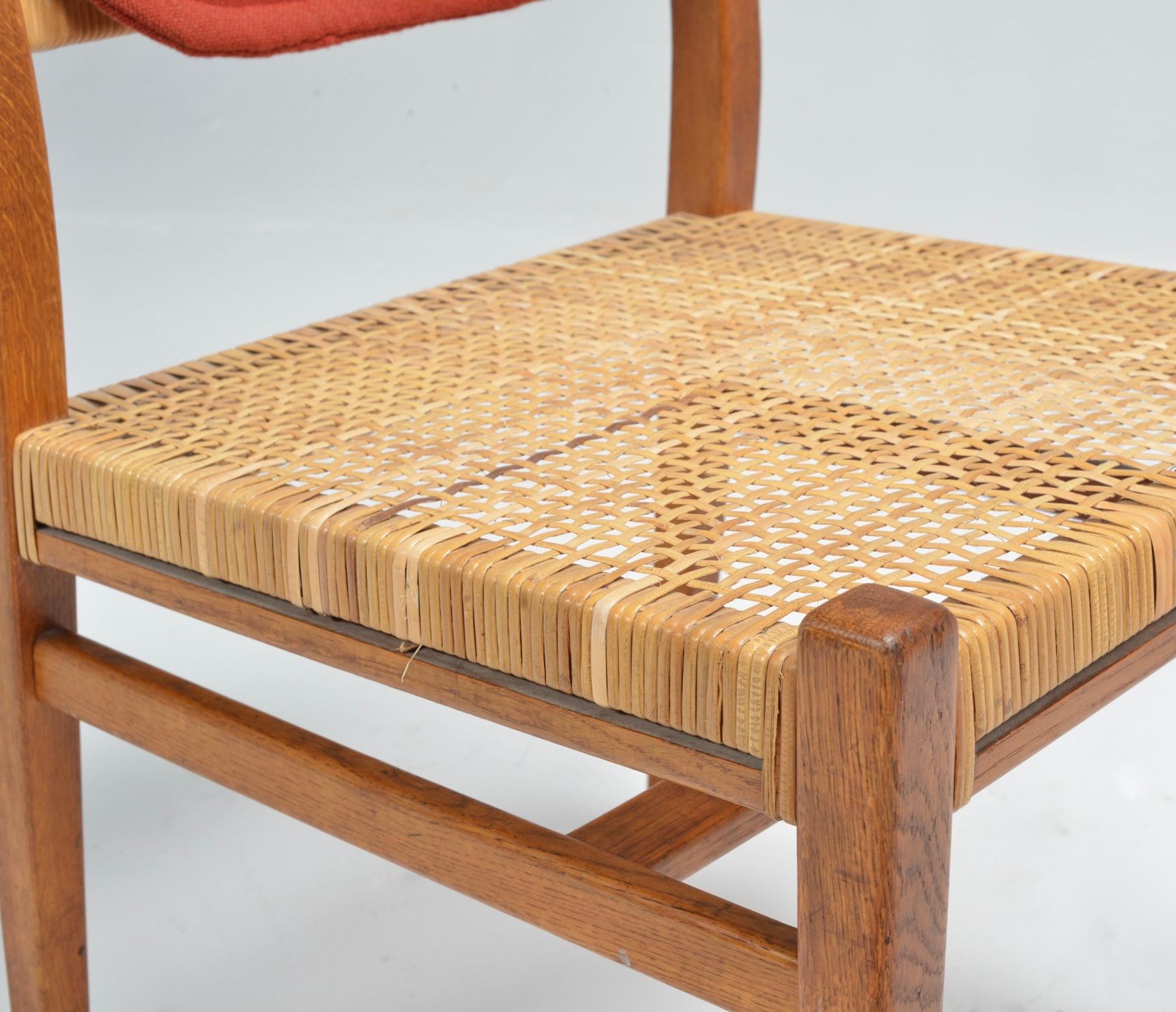 Sedie Erik Wortz con sedile e schienale in canna intrecciata - Quattro disponibili in vendita 3