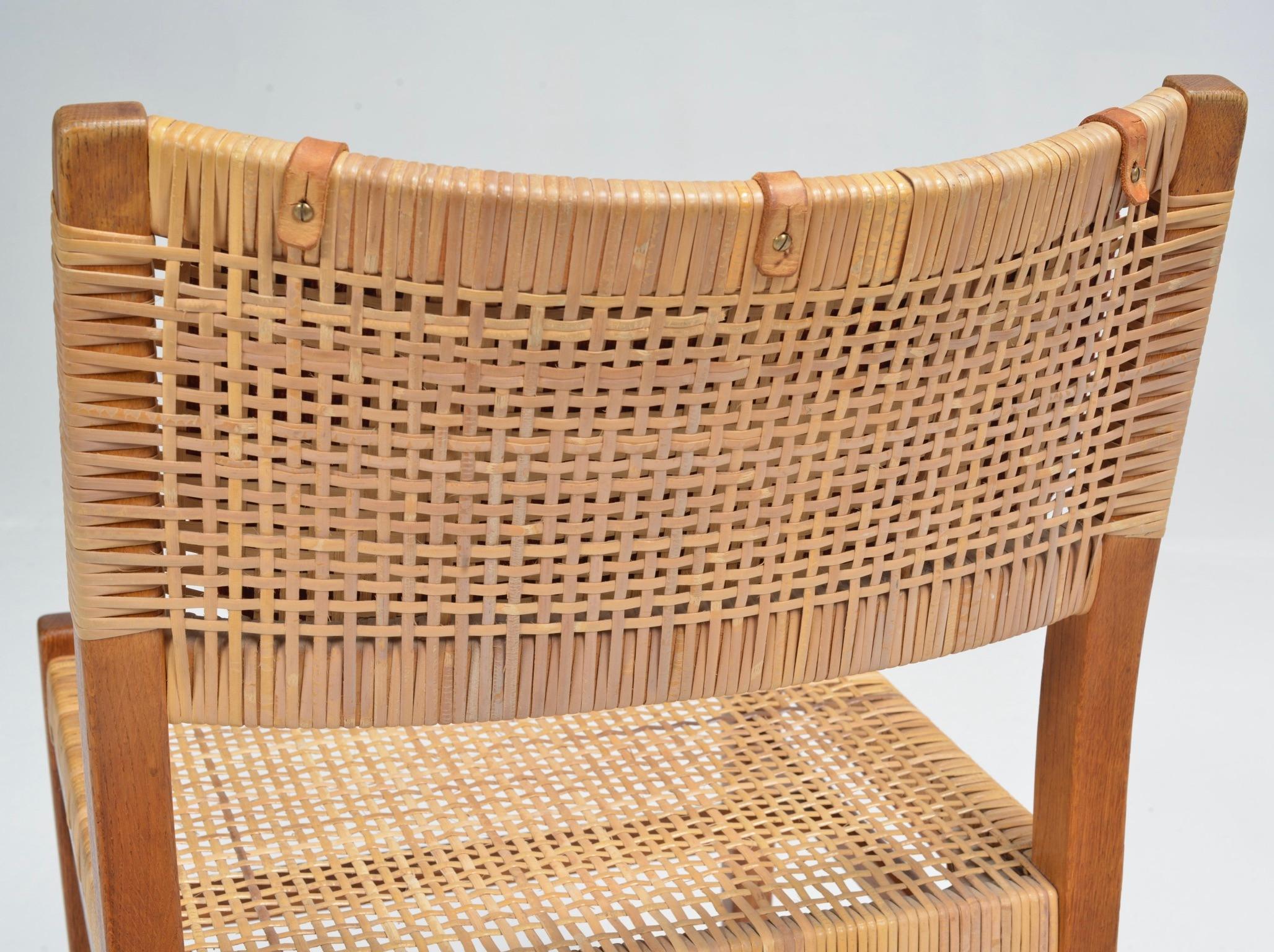 Sedie Erik Wortz con sedile e schienale in canna intrecciata - Quattro disponibili in vendita 4
