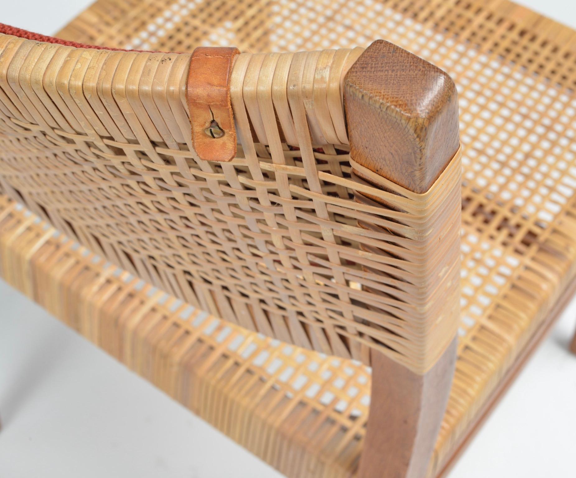 Sedie Erik Wortz con sedile e schienale in canna intrecciata - Quattro disponibili in vendita 5