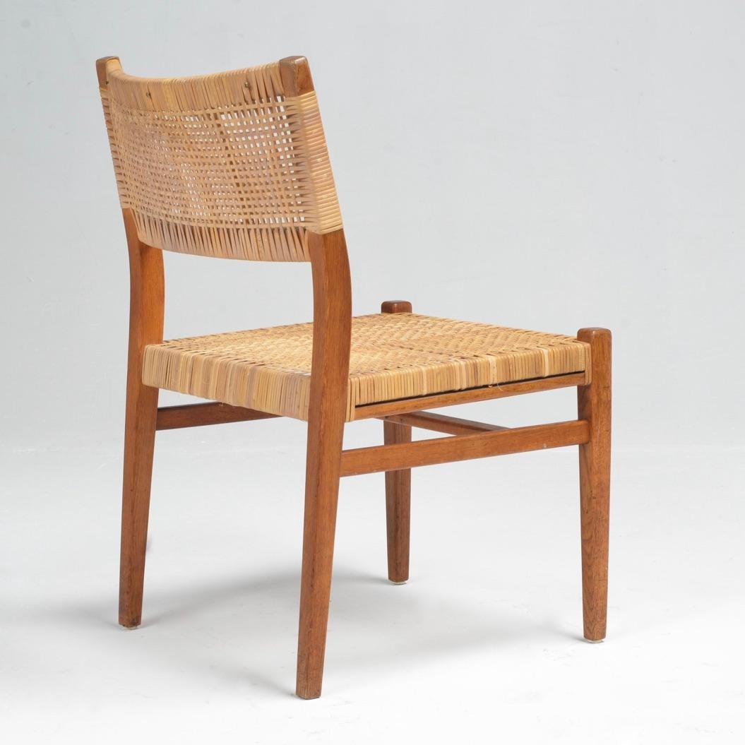 Sedie Erik Wortz con sedile e schienale in canna intrecciata - Quattro disponibili in vendita 8