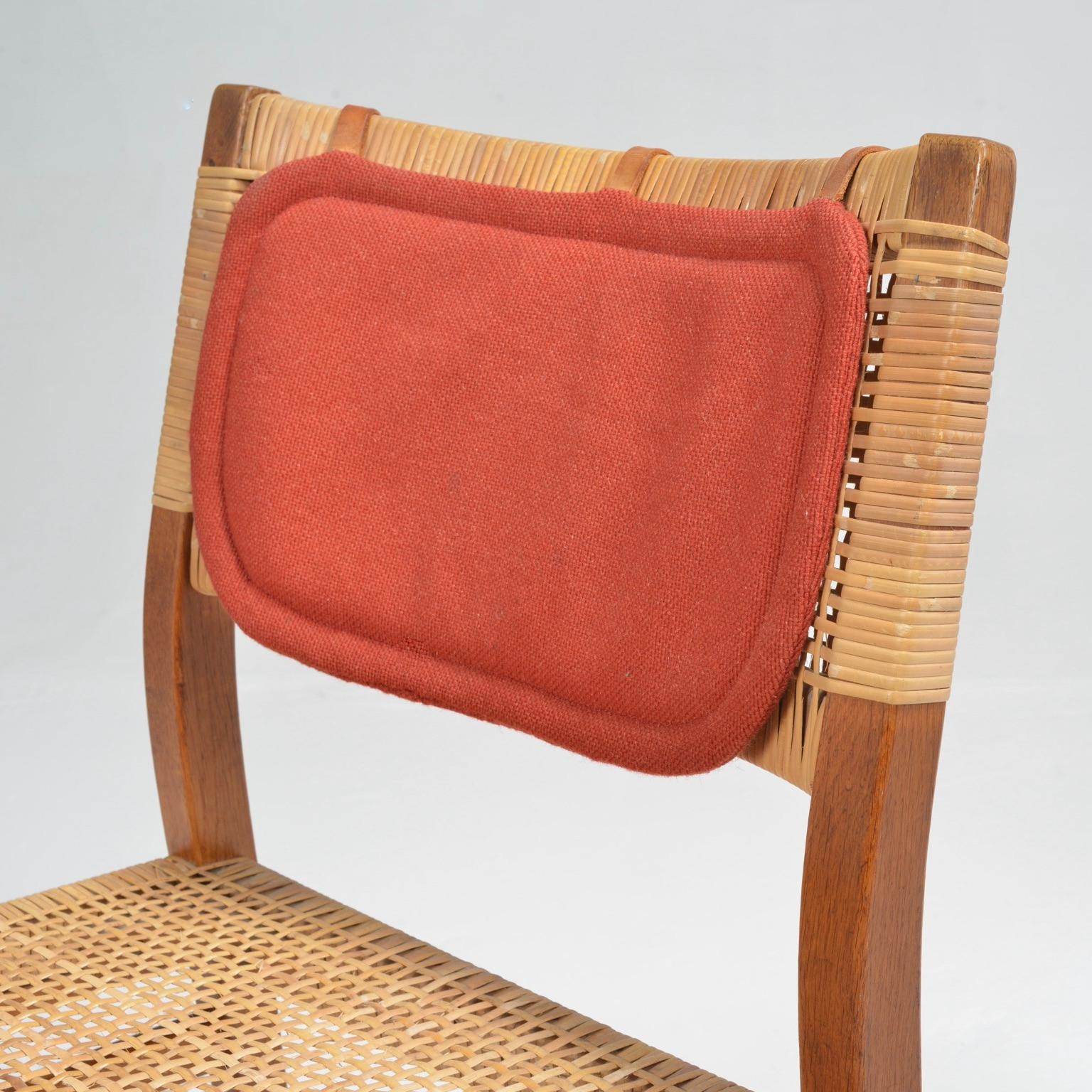 Sedie Erik Wortz con sedile e schienale in canna intrecciata - Quattro disponibili in vendita 1