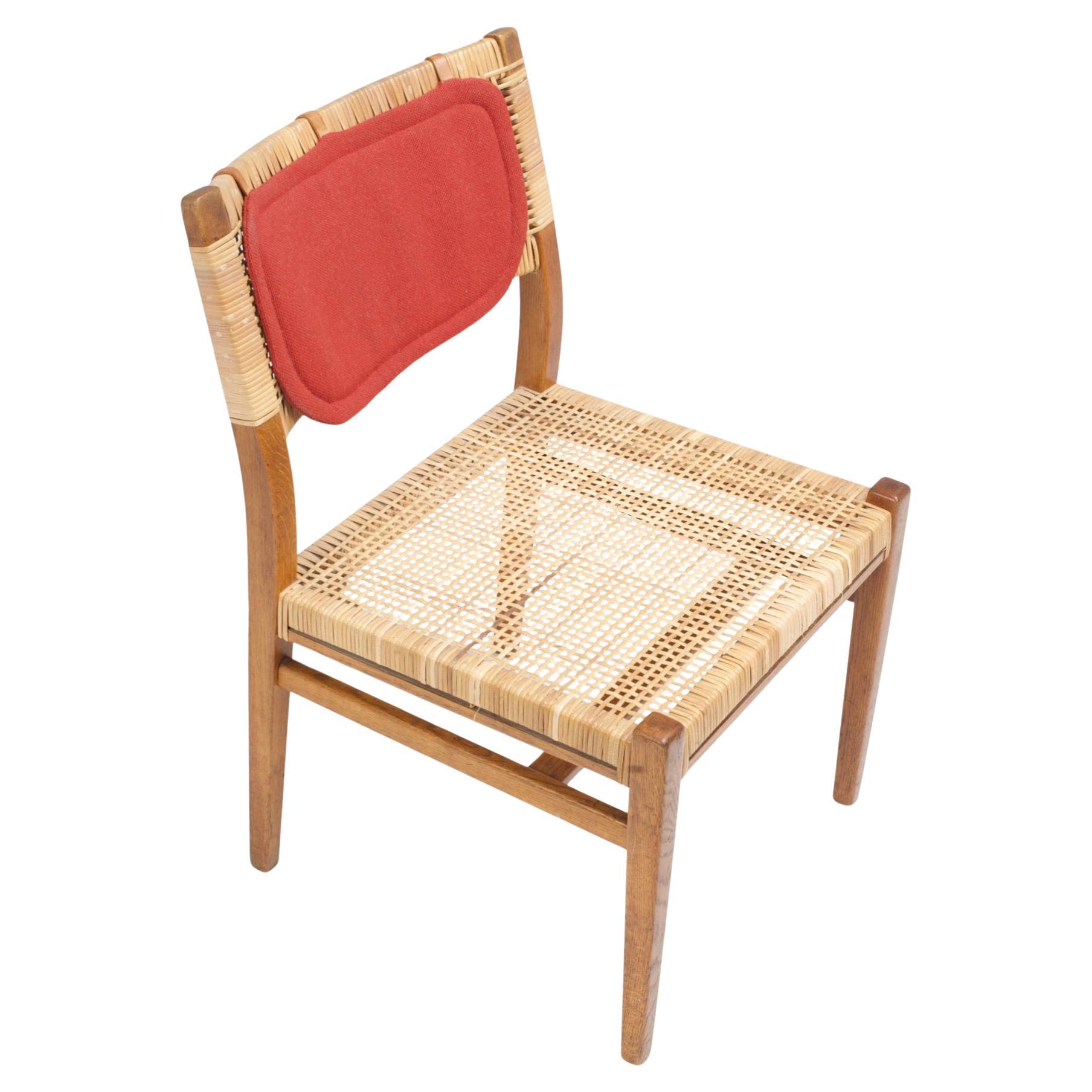 Sedie Erik Wortz con sedile e schienale in canna intrecciata - Quattro disponibili