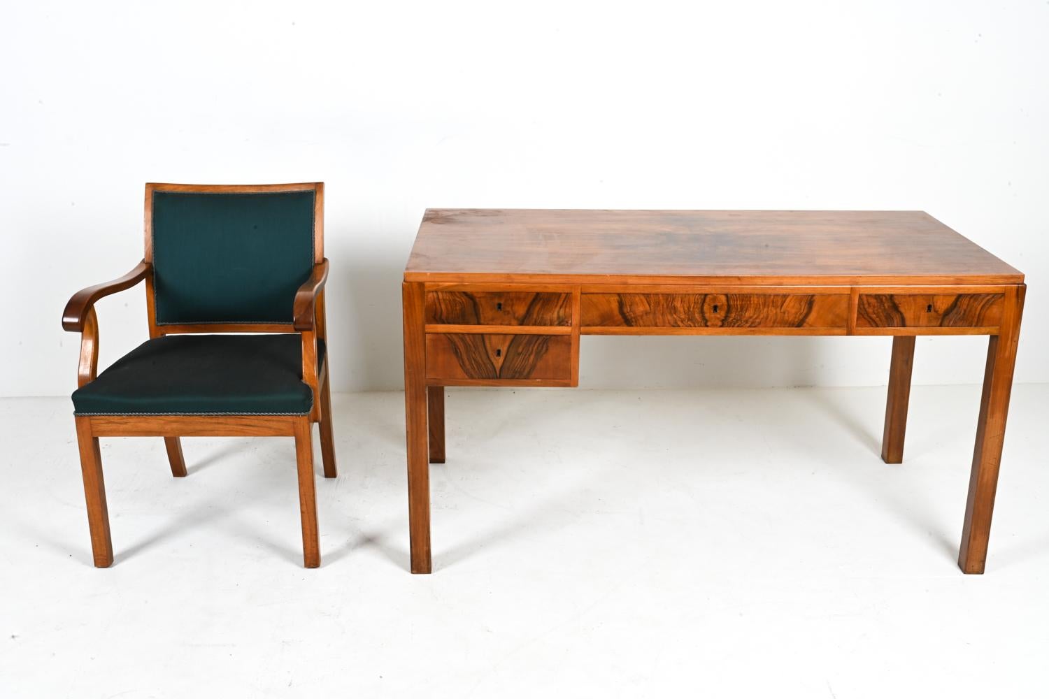 Erik Wørts Danish Mid-Century Rosewood Desk & Armchair In Good Condition For Sale In Norwalk, CT