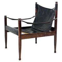 Erik Wørts for Niels Eilersen Rosewood and Leather Lounge Chair