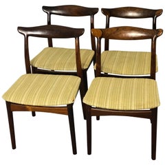 Erik Wørts for Vamo Møbelfabrik Rosewood Dining Chairs Mid-Century Modern, 1960s
