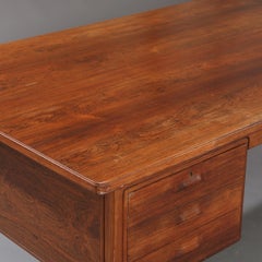 Erik Wørts: Freistehender "Bürgermeister"-Schreibtisch mit profilierten Kanten, 1953